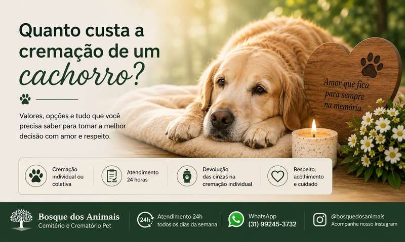 Quanto custa a cremação de um cachorro?